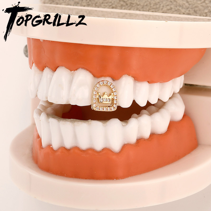 Body Jewelry Men - TOPGRILLZ Iced Out Singolo Pieno CZ