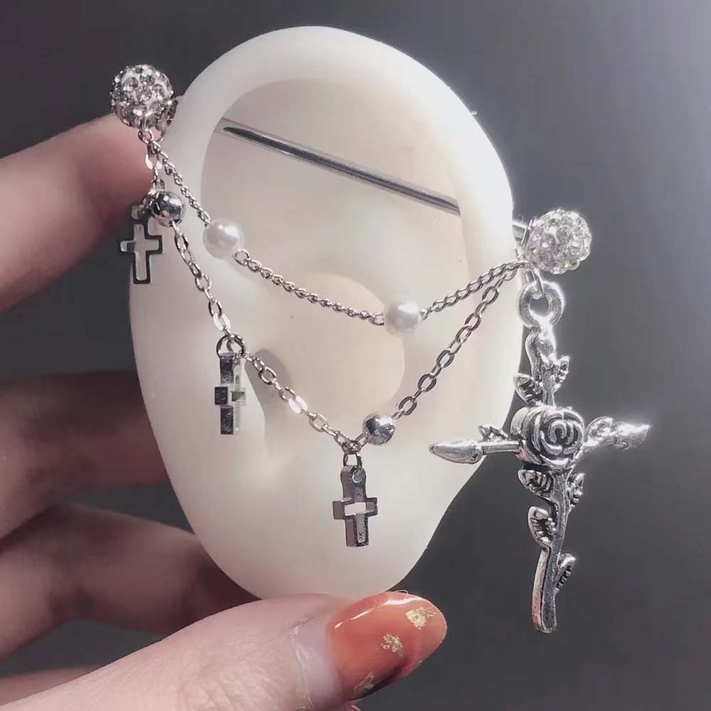 Body Jewelry Industrial - 1PC Impalcatura industriale Bilanciere Barra per