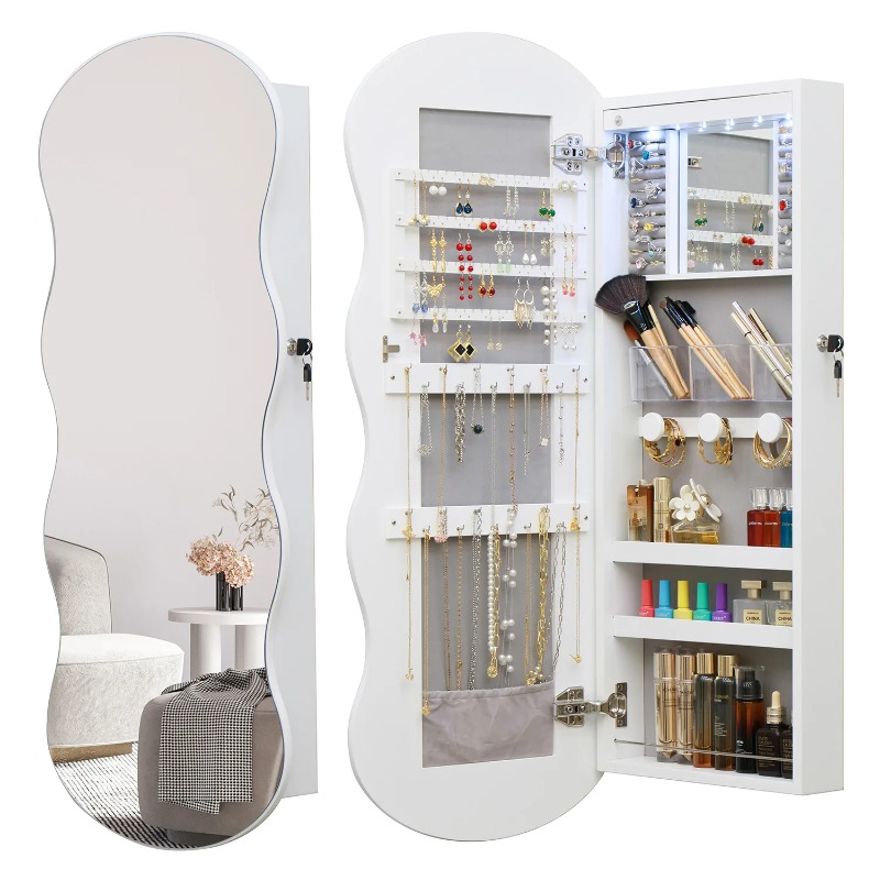 Body Jewelry Storage - Specchio europeo semplice in legno a