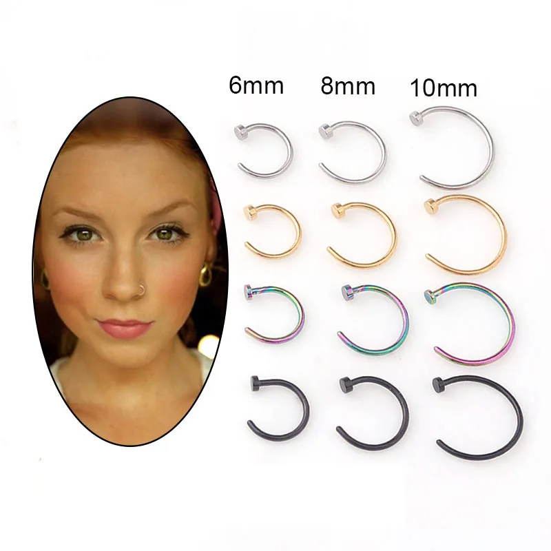 Body Jewelry Septum - Set di 5 Anelli per Naso