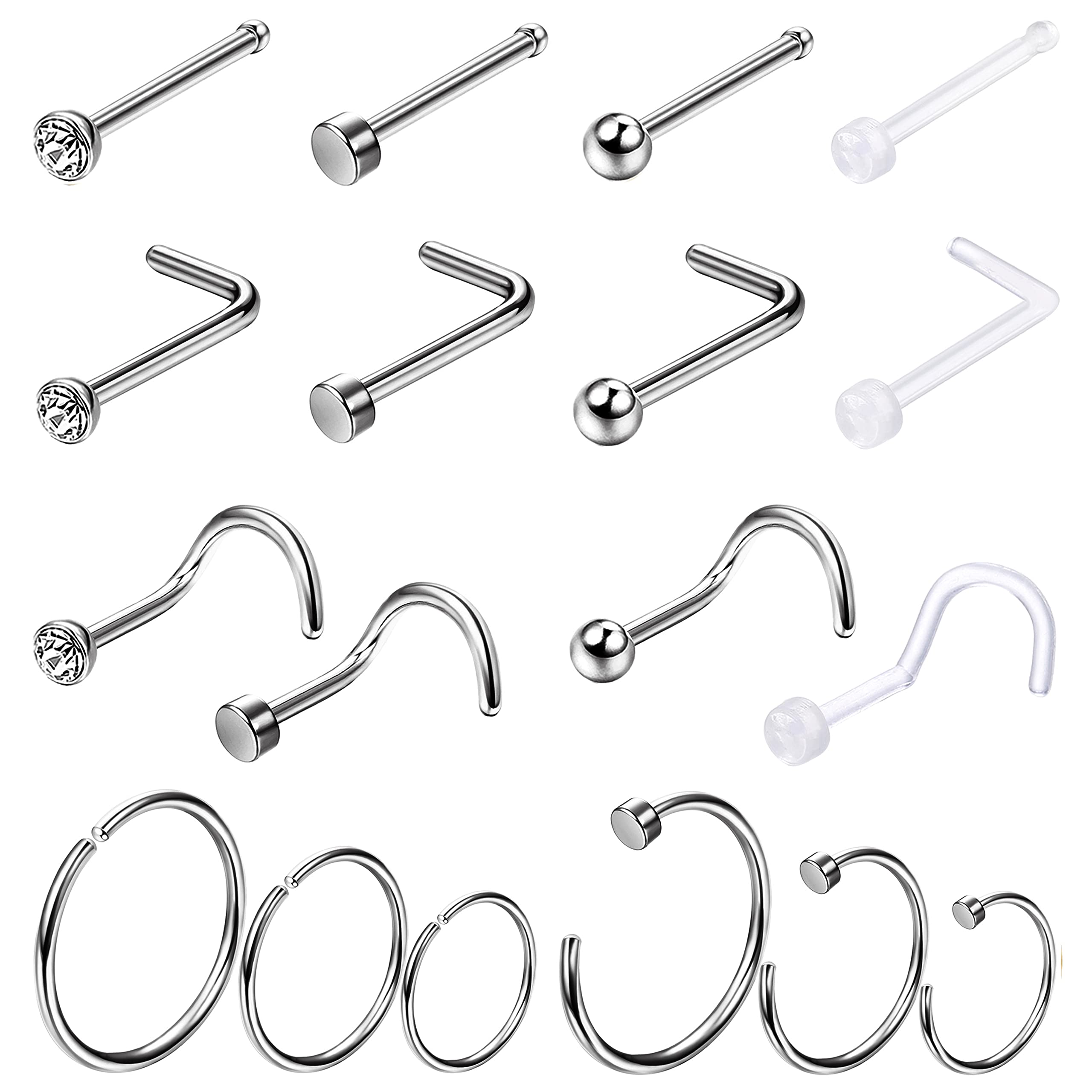 Body Jewelry For Sensitive Skin - 1 pz anello al naso ipoallergenico