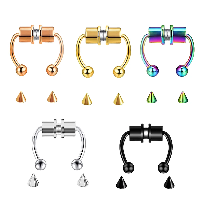 Body Jewelry Septum - Falso piercing al naso anello cerchio