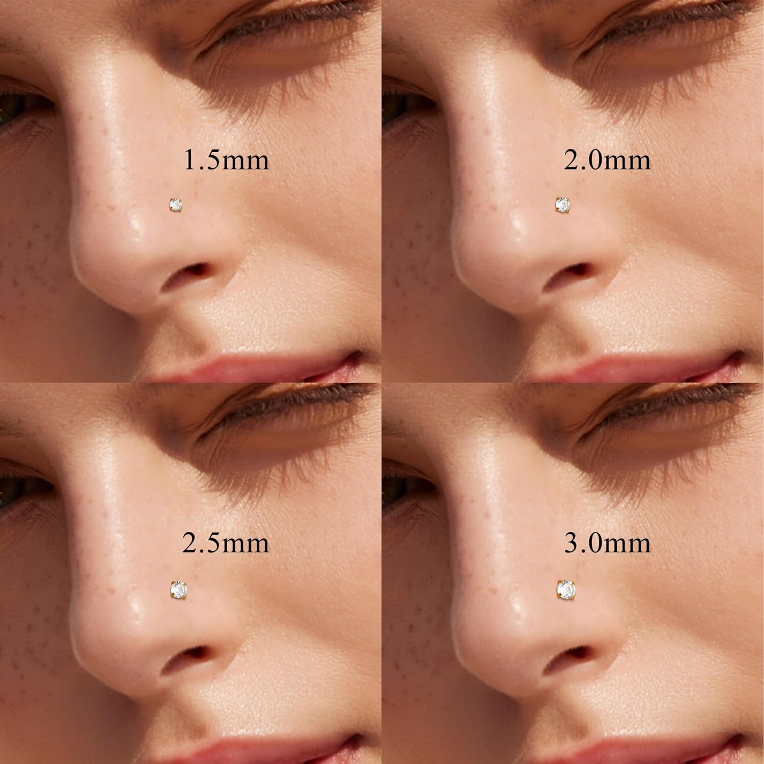 Body Jewelry For Sensitive Skin - ORAZIO 8 Pezzi Piercing al Naso