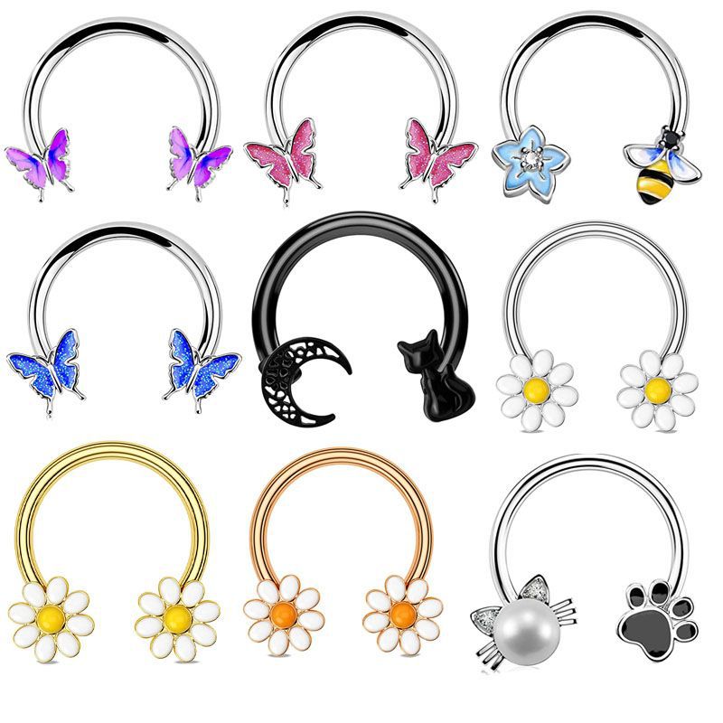 Body Jewelry Septum - Anello per Septum 16G, Gioielli per