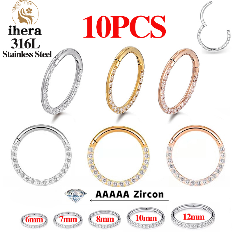 Body Jewelry Septum - 1/10 Pezzi Anelli da Naso in