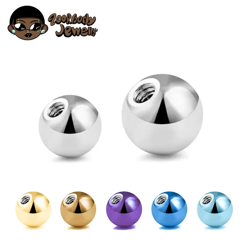 Body Jewelry Industrial - 10 pz. Sfera filettata esternamente in
