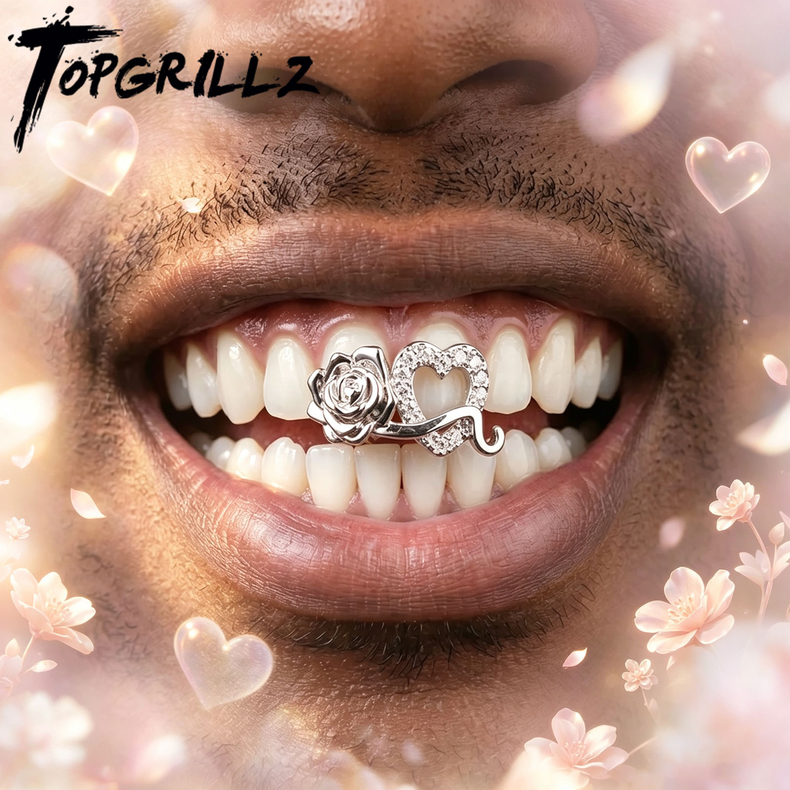 Body Jewelry Men - TOPGRILLZ Grillz Romantici con Zirconi a