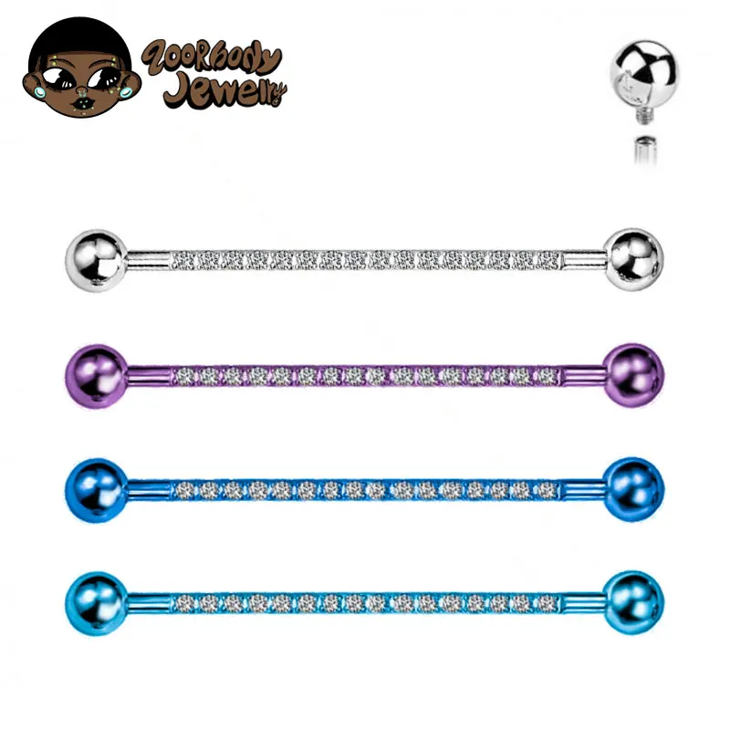 Body Jewelry Industrial - F136 Titanio di grado impianto 14G