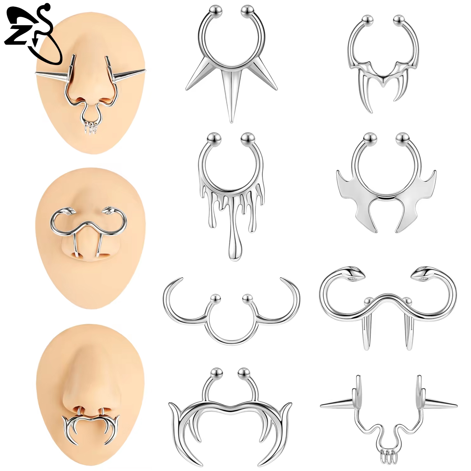 Body Jewelry Septum - ZS 1 Pezzo Punk Stlye Falso