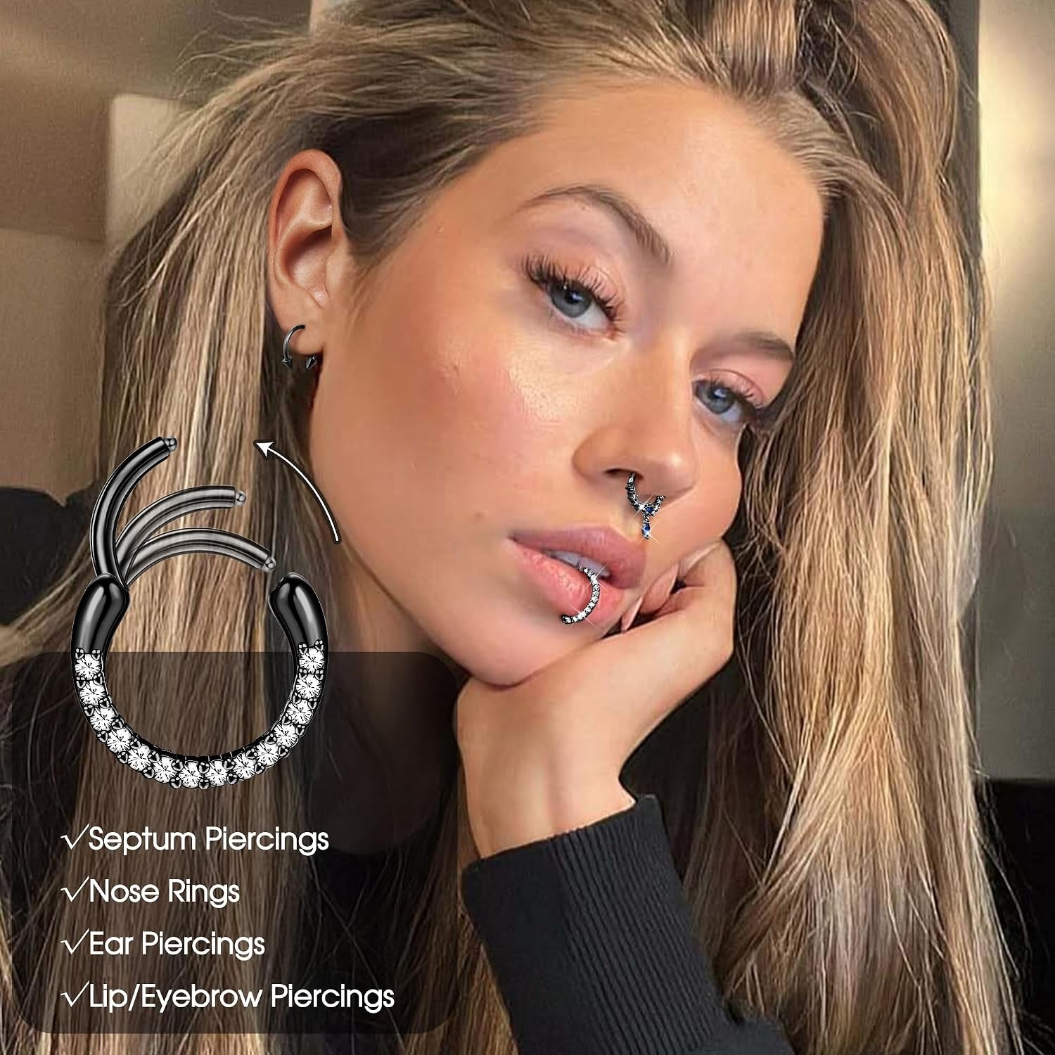 FASACCO Anelli per Septum, Gio - Body Jewelry For Sensitive Skin recensione e prezzo