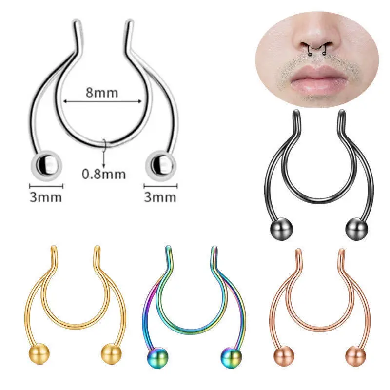 Anello da naso finto a forma d - Body Jewelry Septum recensione e prezzo