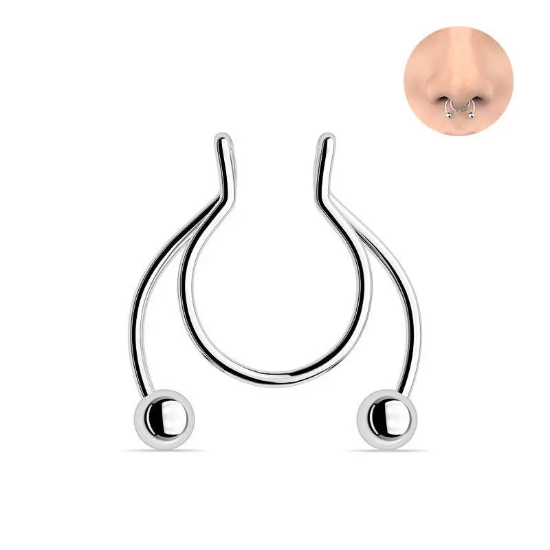 Anello da naso finto a forma d - Body Jewelry Septum recensione e prezzo