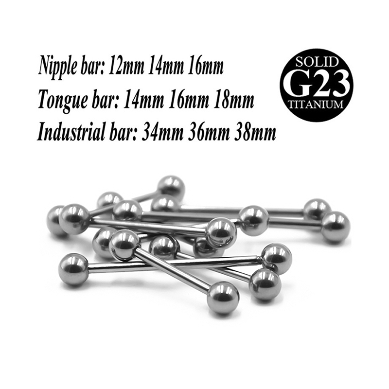 2PCS G23 Titanium Tongue Pierc - Body Jewelry Industrial recensione e prezzo