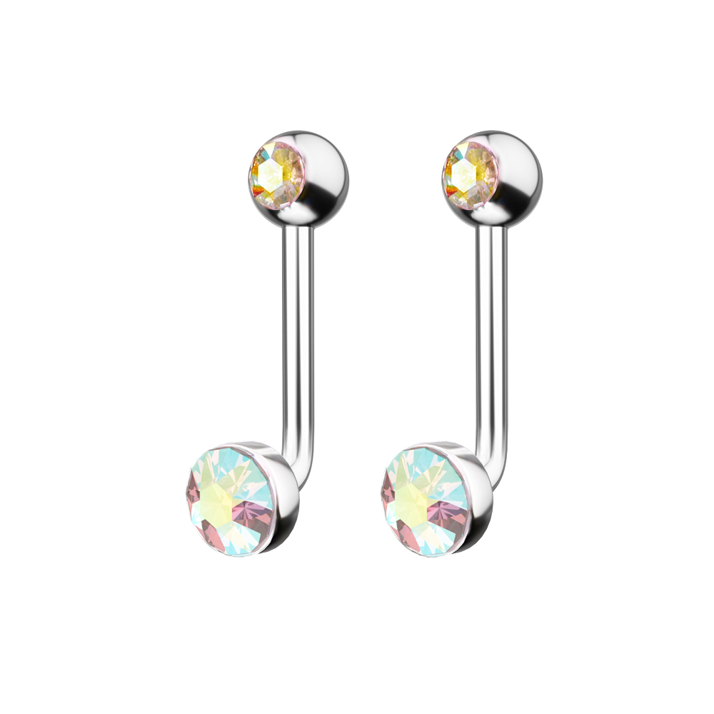 1PC F136 Titanio 14G CZ Gemma  - Body Jewelry Vch recensione e prezzo