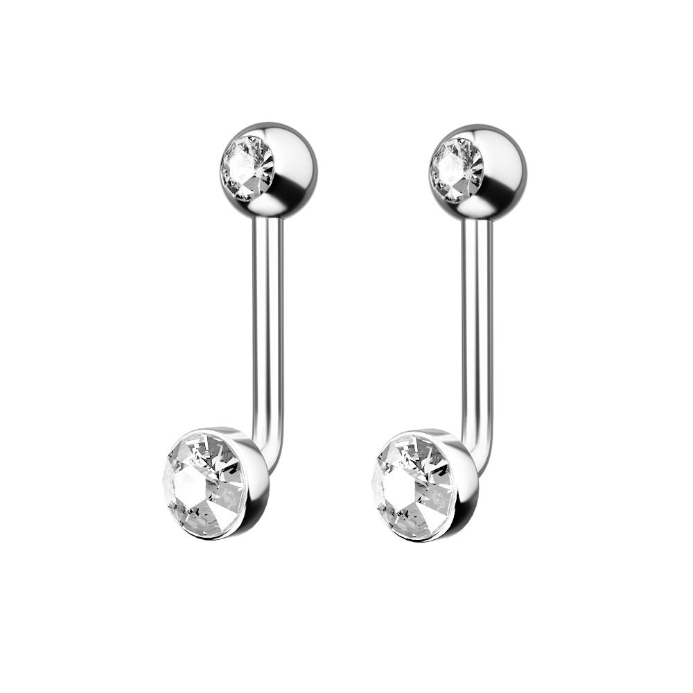 1PC F136 Titanio 14G CZ Gemma  - Body Jewelry Vch recensione e prezzo