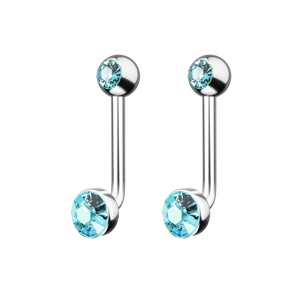 1PC F136 Titanio 14G CZ Gemma  - Body Jewelry Vch recensione e prezzo