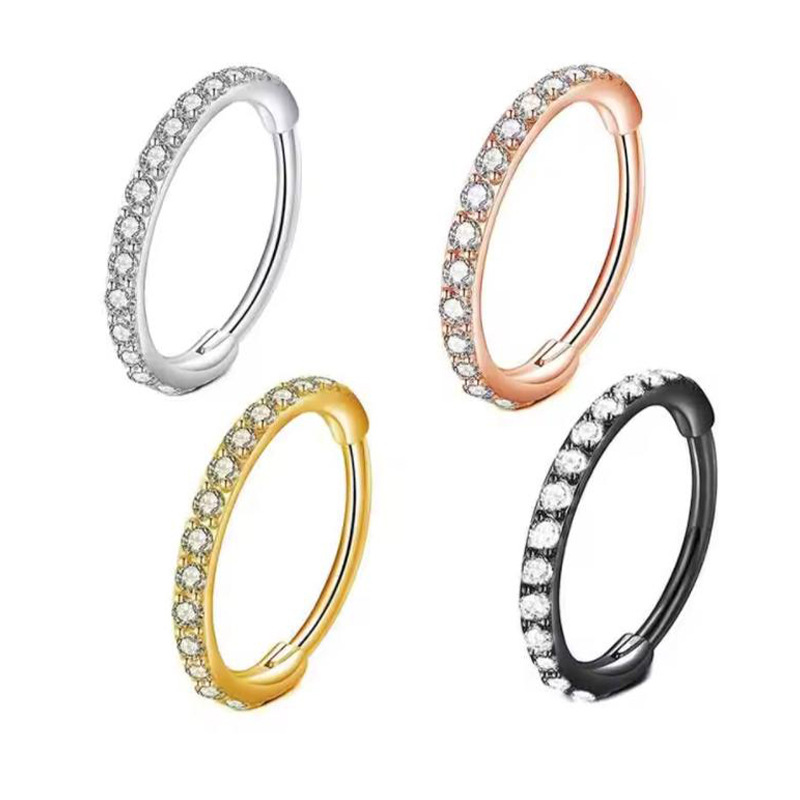 Anello da naso 16G con zirconi - Body Jewelry Septum recensione e prezzo