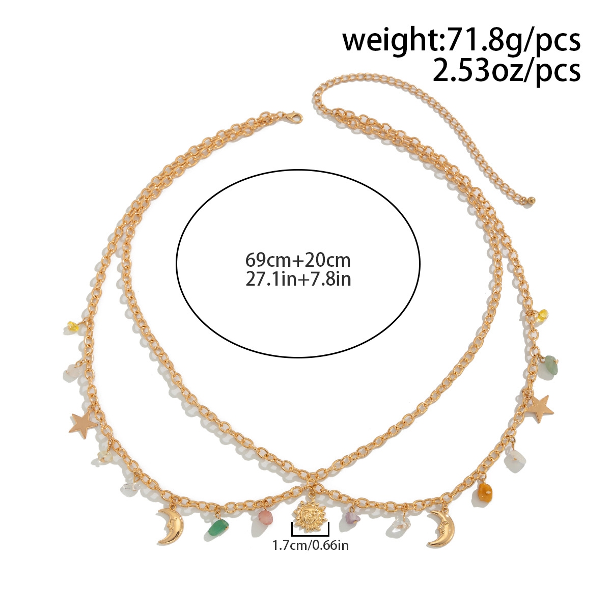 Boho Star Moon Sun Ciondolo Ca - Body Chain Jewelry recensione e prezzo