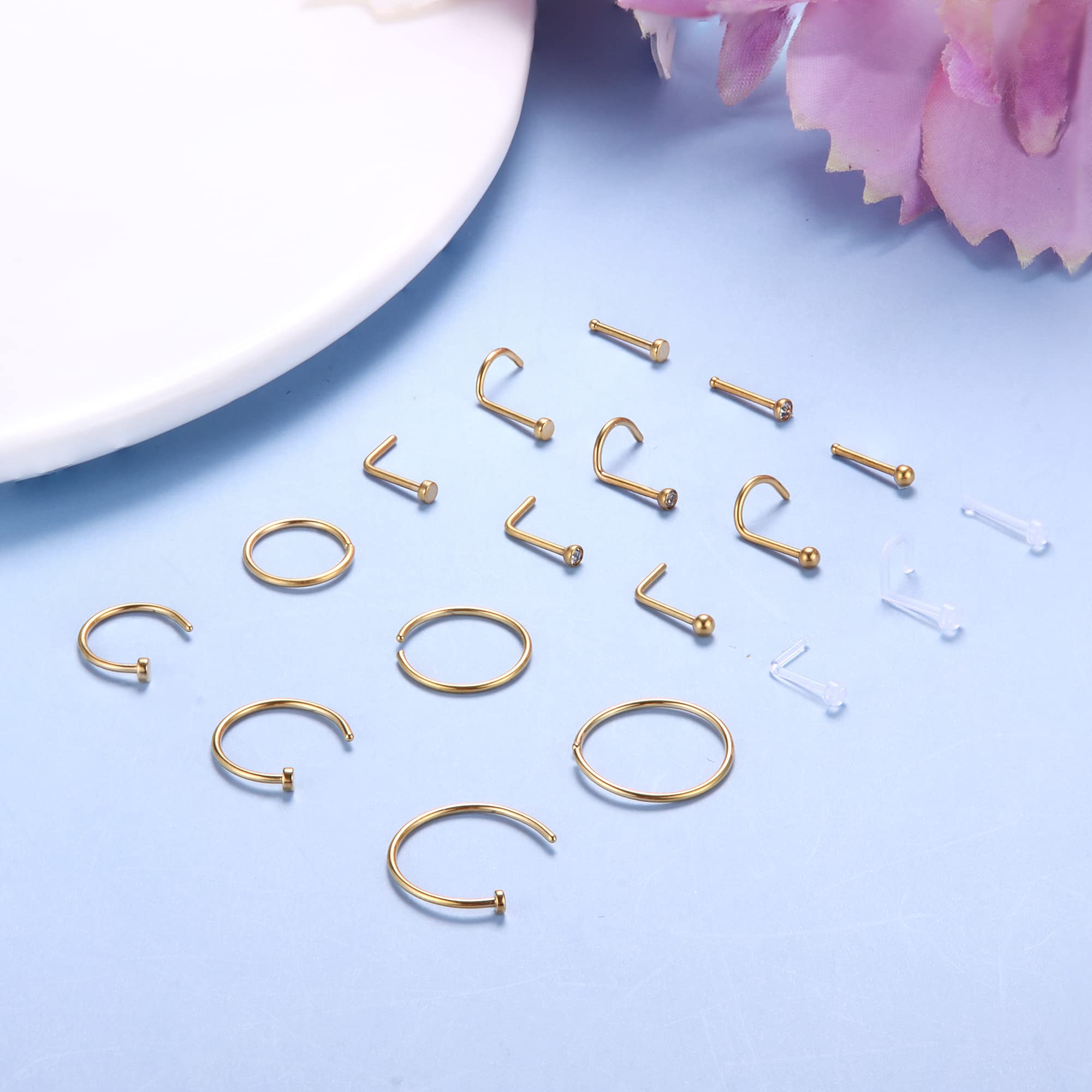1 pz/18 pz ipoallergenico anel - Body Jewelry For Sensitive Skin recensione e prezzo