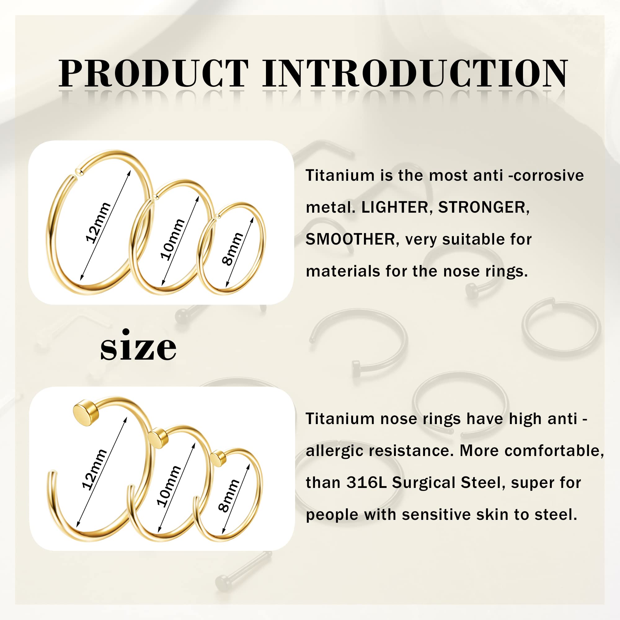 1 pz/18 pz ipoallergenico anel - Body Jewelry For Sensitive Skin recensione e prezzo
