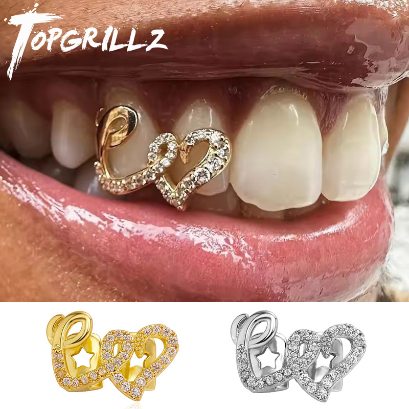 TOPGRILLZ Doppio Cuore Denti T - Body Jewelry Men recensione e prezzo