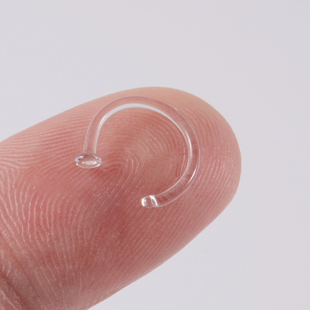 1PC vetro naso stud vetro tras - Body Jewelry Storage recensione e prezzo