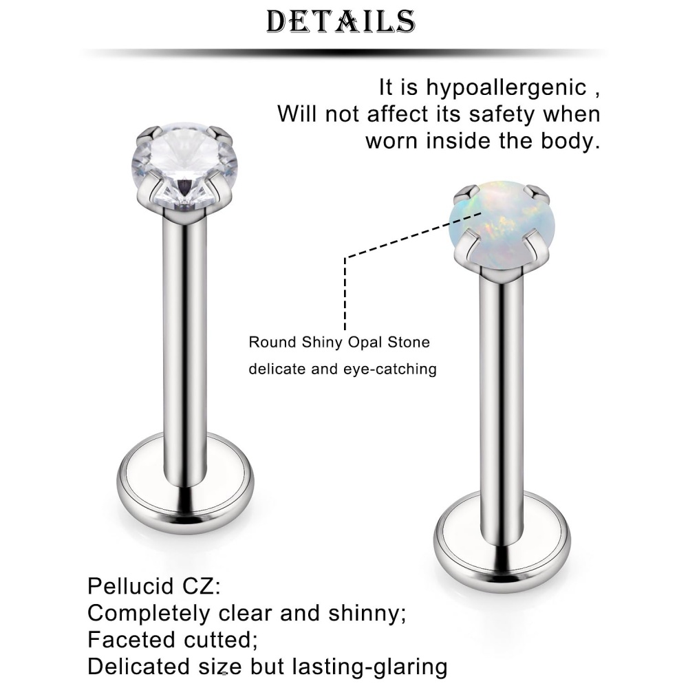 Anelli del naso in acciaio ino - Body Jewelry For Sensitive Skin recensione e prezzo