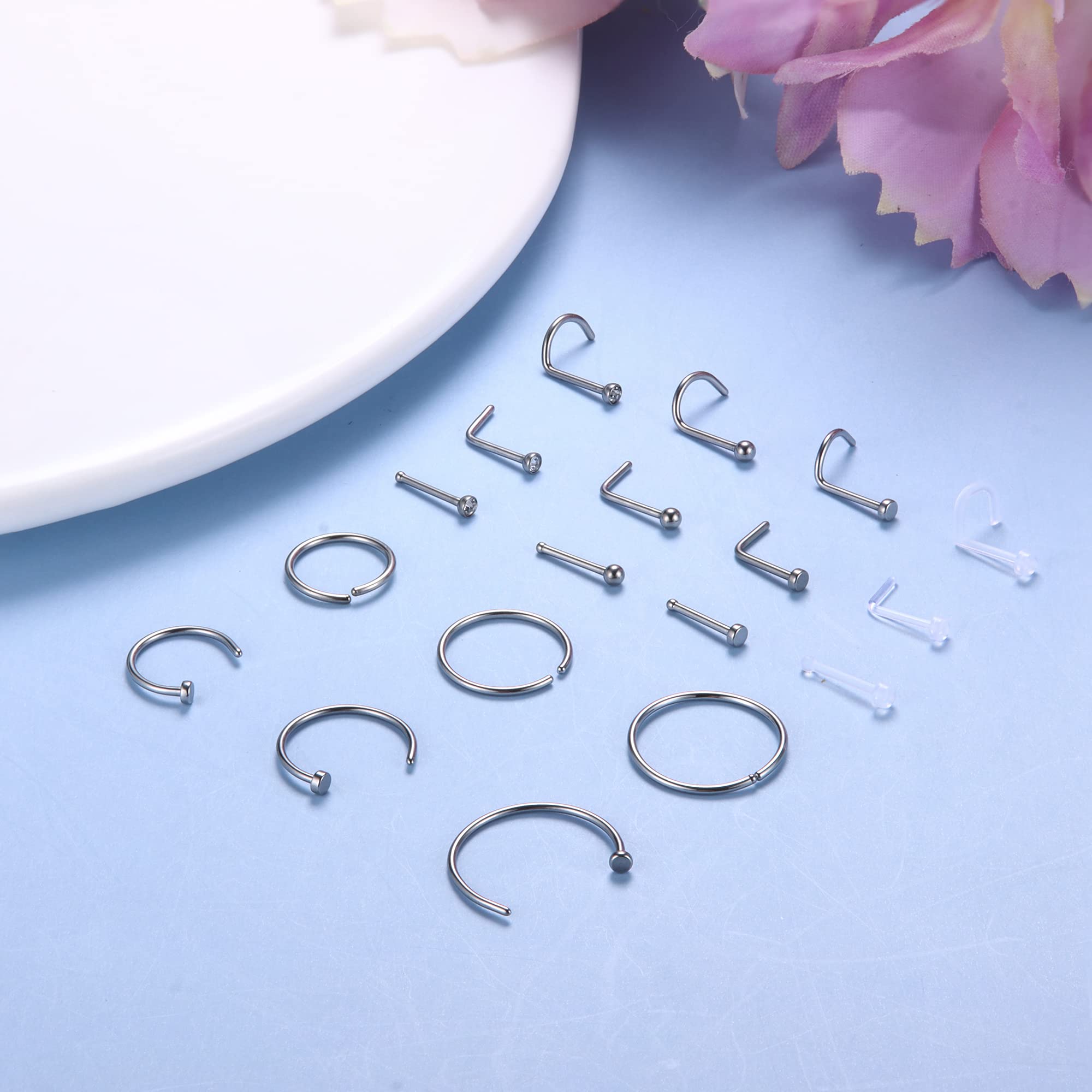 1 pz anello al naso ipoallerge - Body Jewelry For Sensitive Skin recensione e prezzo