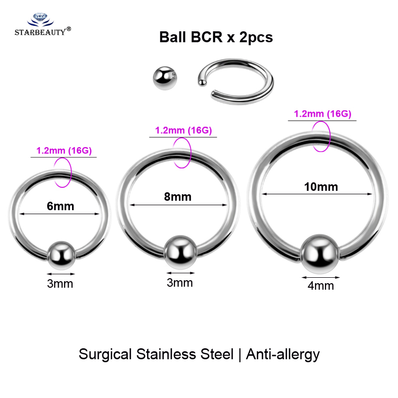 2pcs Multiuso BCR Viso Piercin - Body Jewelry Vch recensione e prezzo