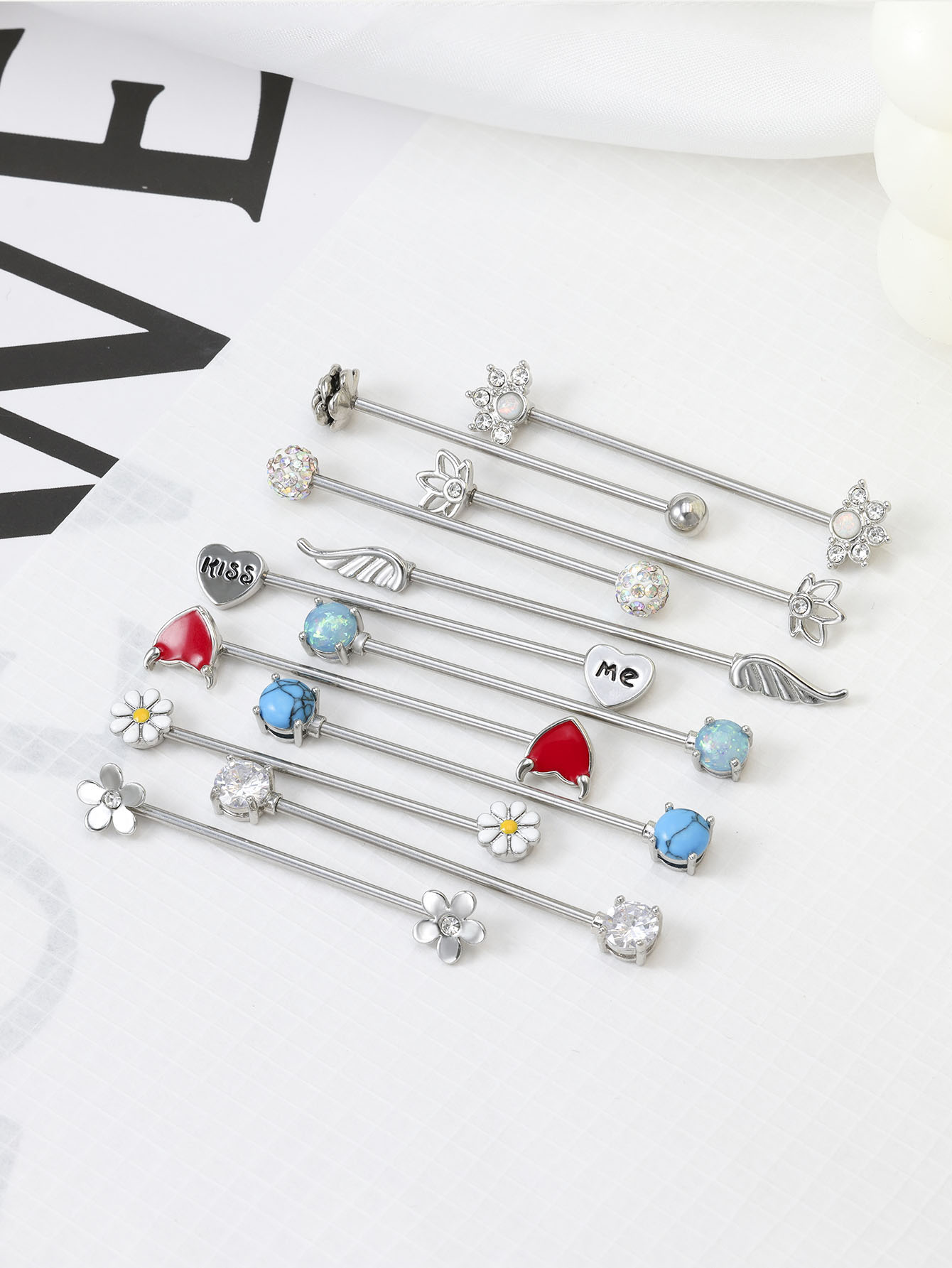 16G Frecce Cuori Bilanciere in - Body Jewelry Industrial recensione e prezzo