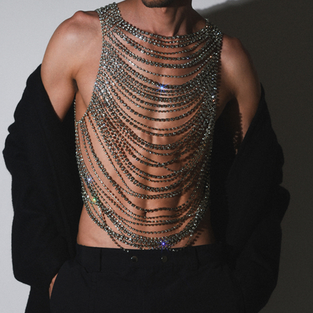 Moda lussuosa bling uomo donna - Body Jewelry Men recensione e prezzo